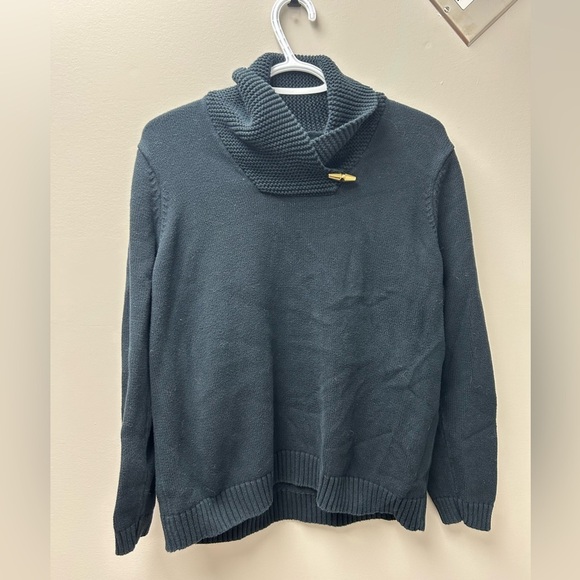 Chaps Women’s Black Knit Mock Neck Sweater - Picture 1 of 5